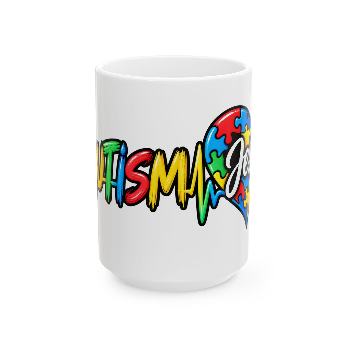 Autism & Jesus Heart Mug