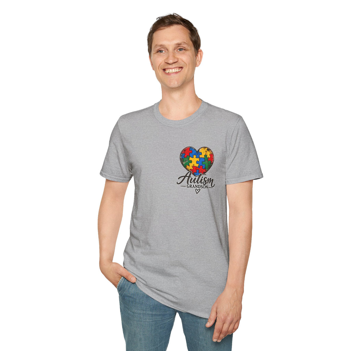 Autism Grandson Cross Tee