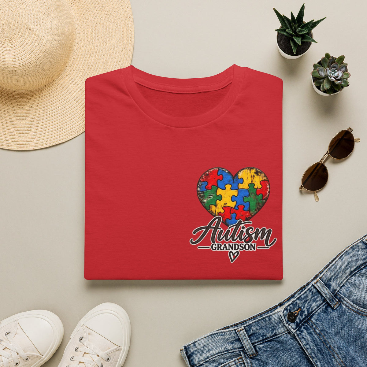 Autism Grandson Cross Tee