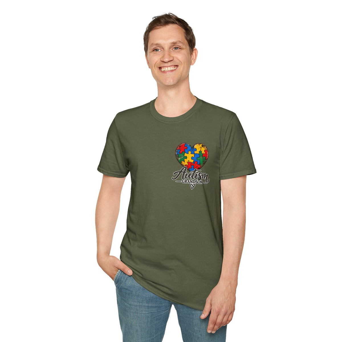 Autism Grandson Cross Tee
