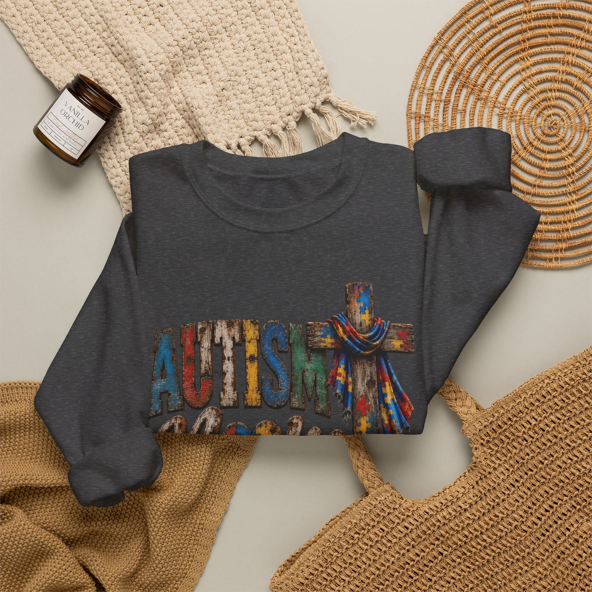 Autism Mom Cross Sweatshirt