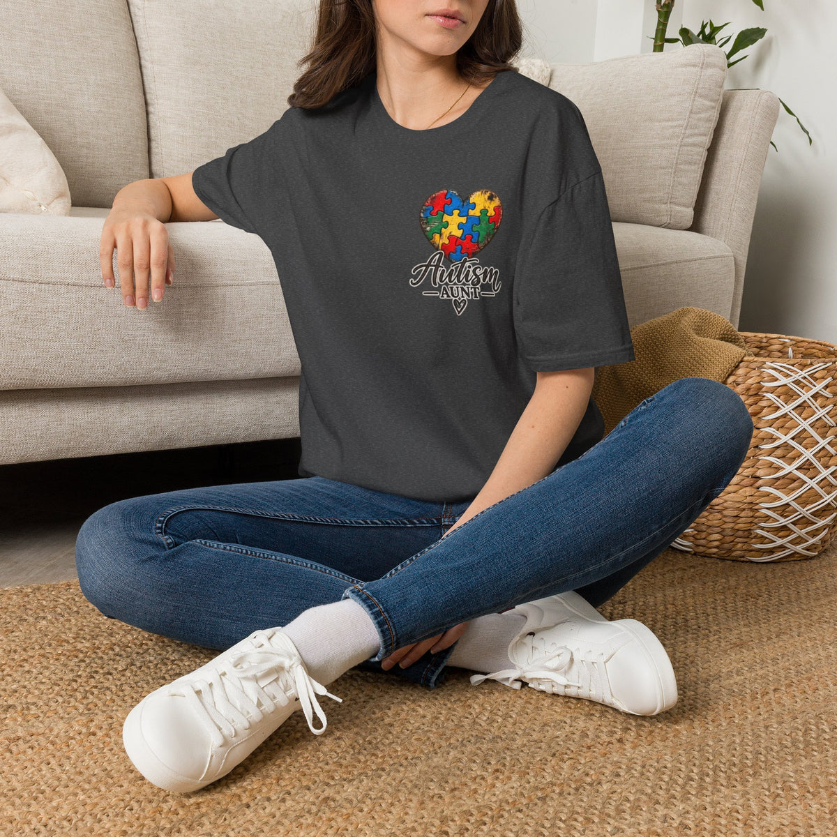 Autism Aunt Cross Tee