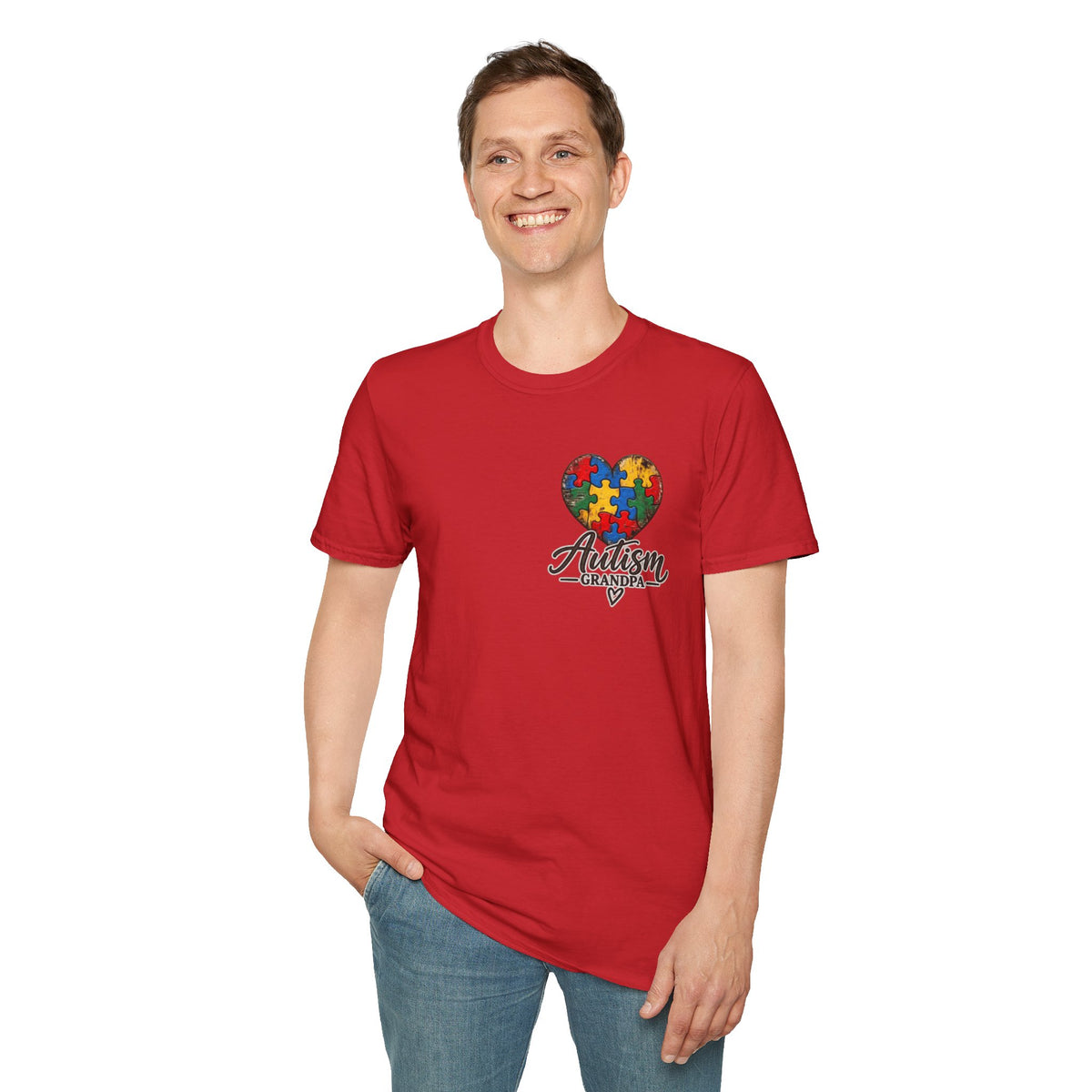 Autism Grandpa Cross Tee