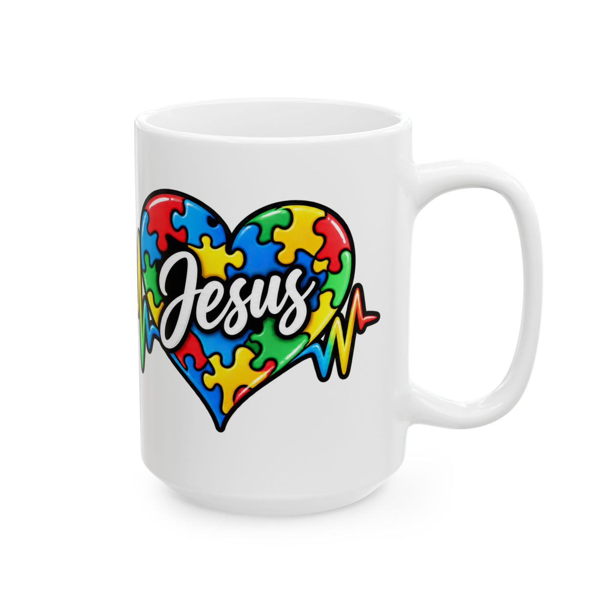 Autism & Jesus Heart Mug