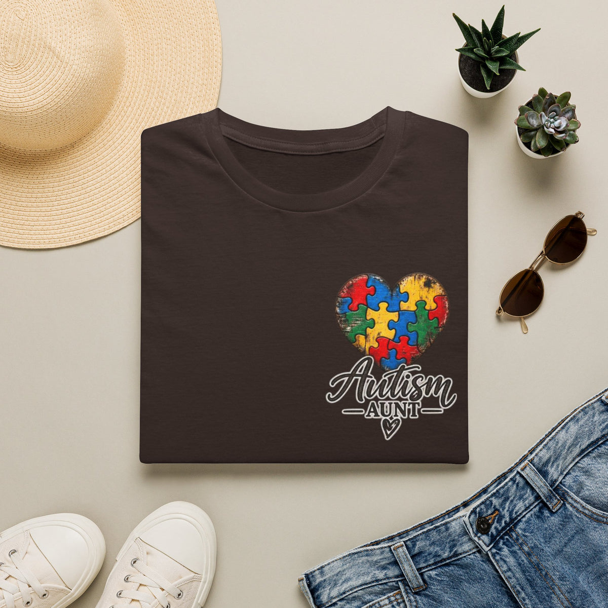 Autism Aunt Cross Tee