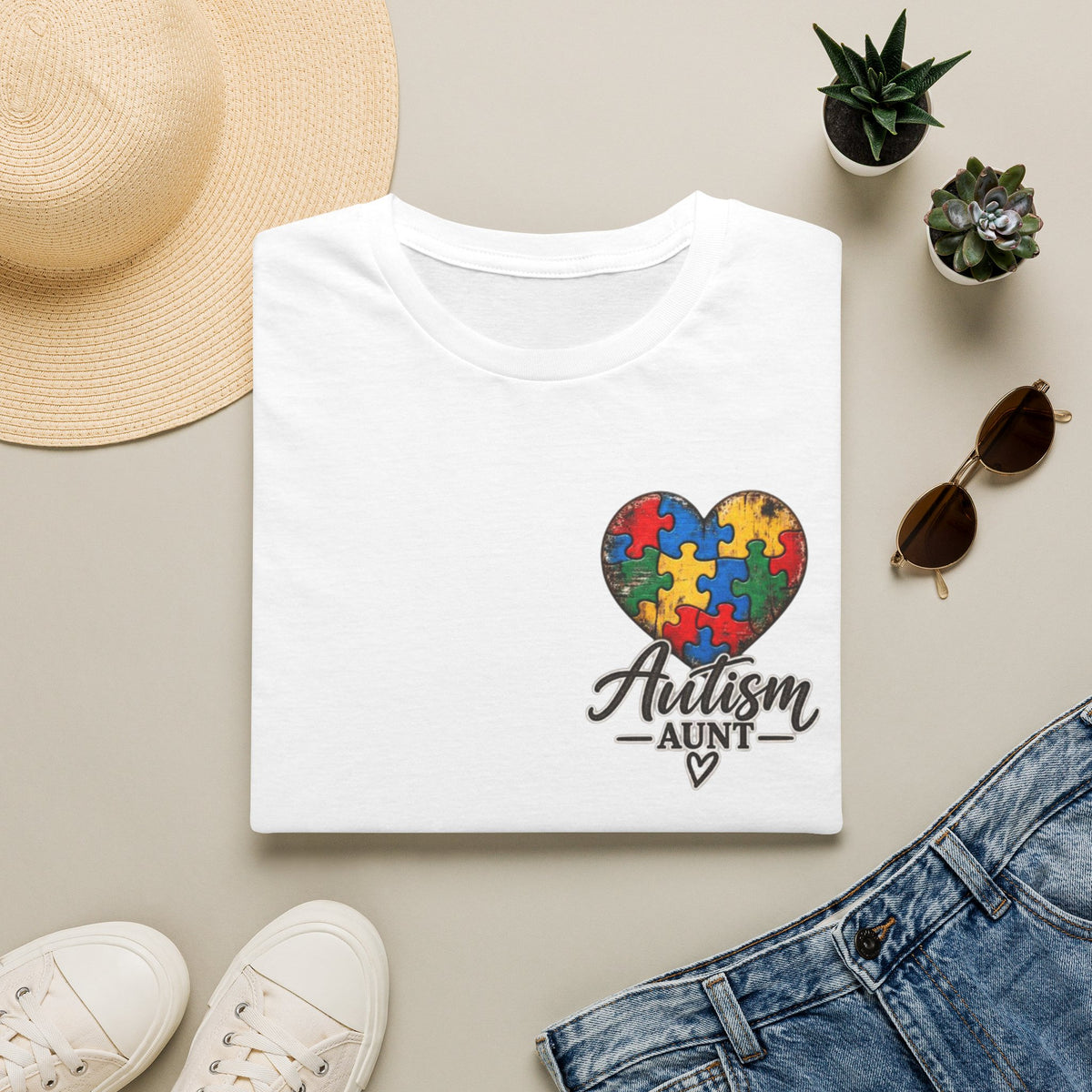 Autism Aunt Cross Tee