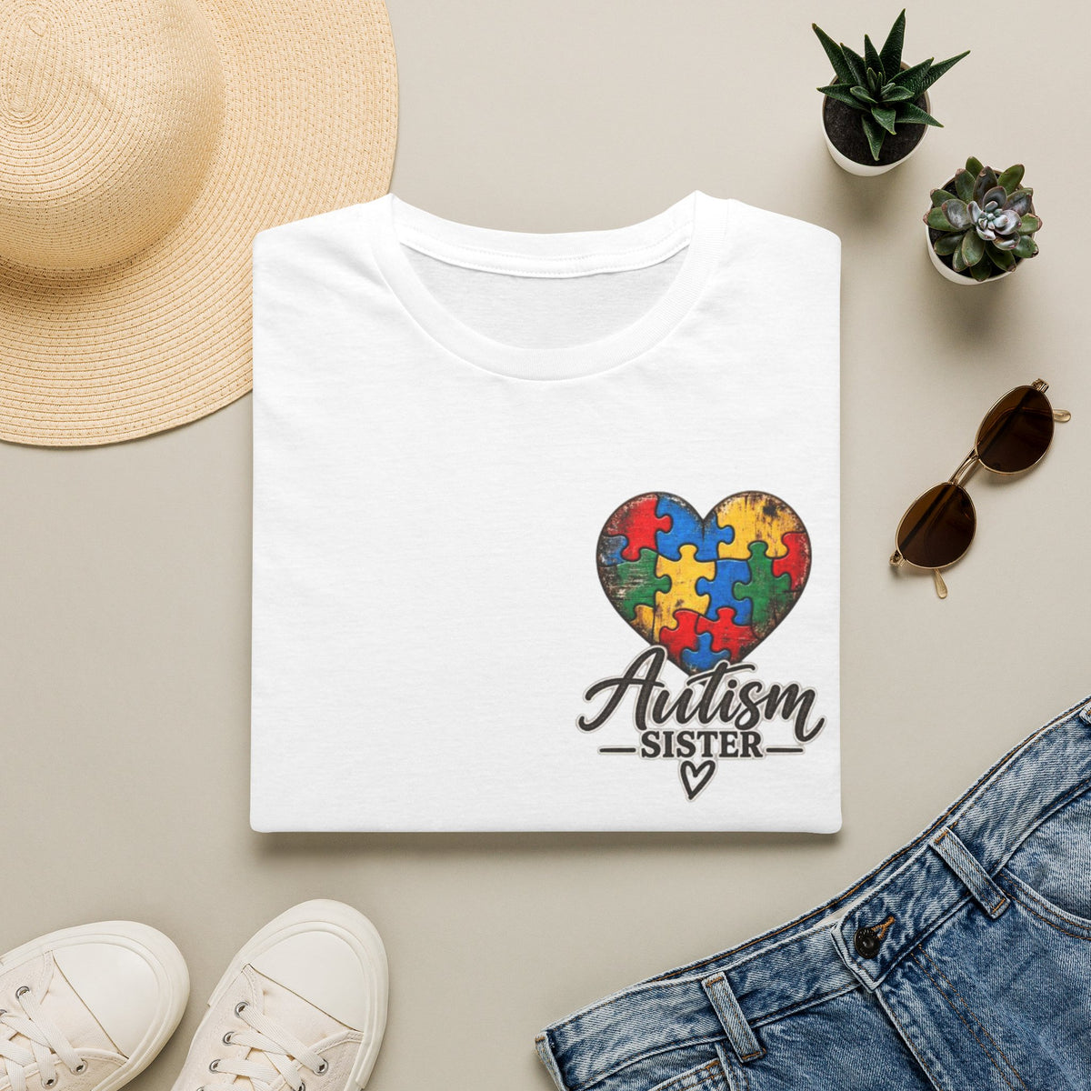 Autism Sister Cross Tee