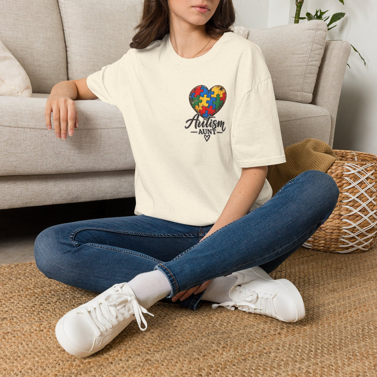 Autism Aunt Cross Tee