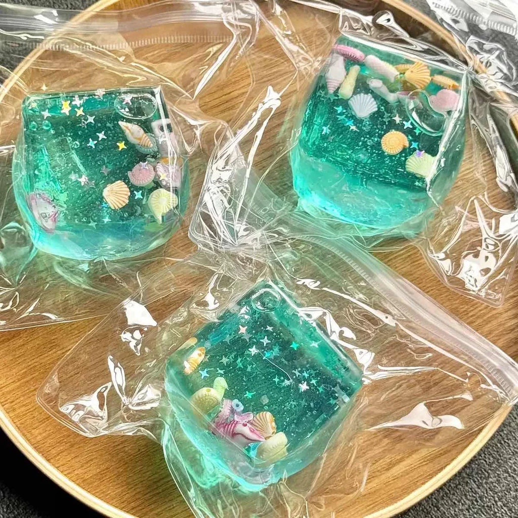 Crystal Ocean Squishy Cube