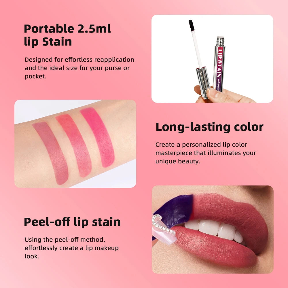 Peel-Off Lip Stain | Long-Lasting Waterproof Lip Tint