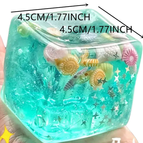 Crystal Ocean Squishy Cube