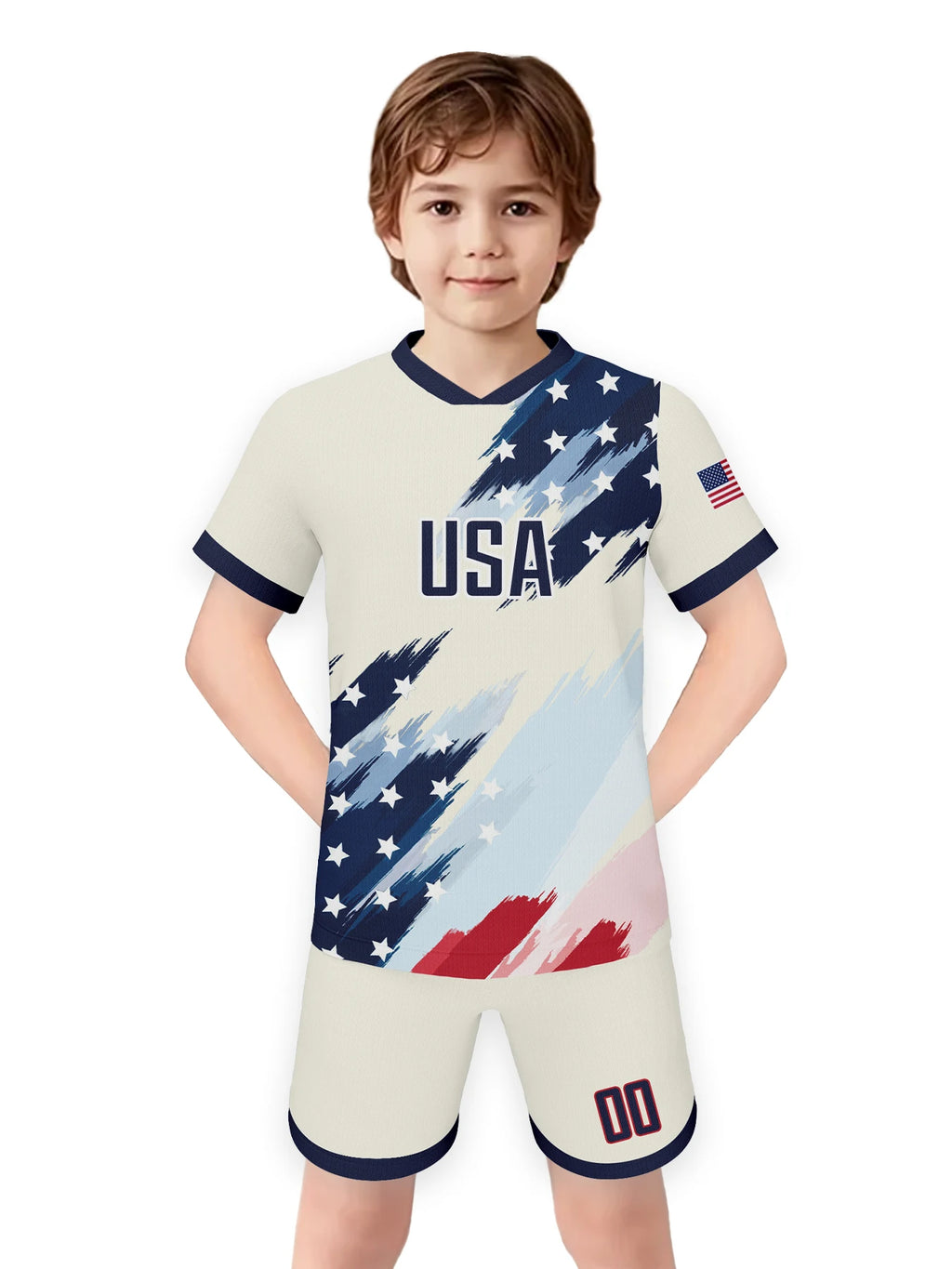 Personalized USA Soccer Uniform for Kids | Custom Name & Number