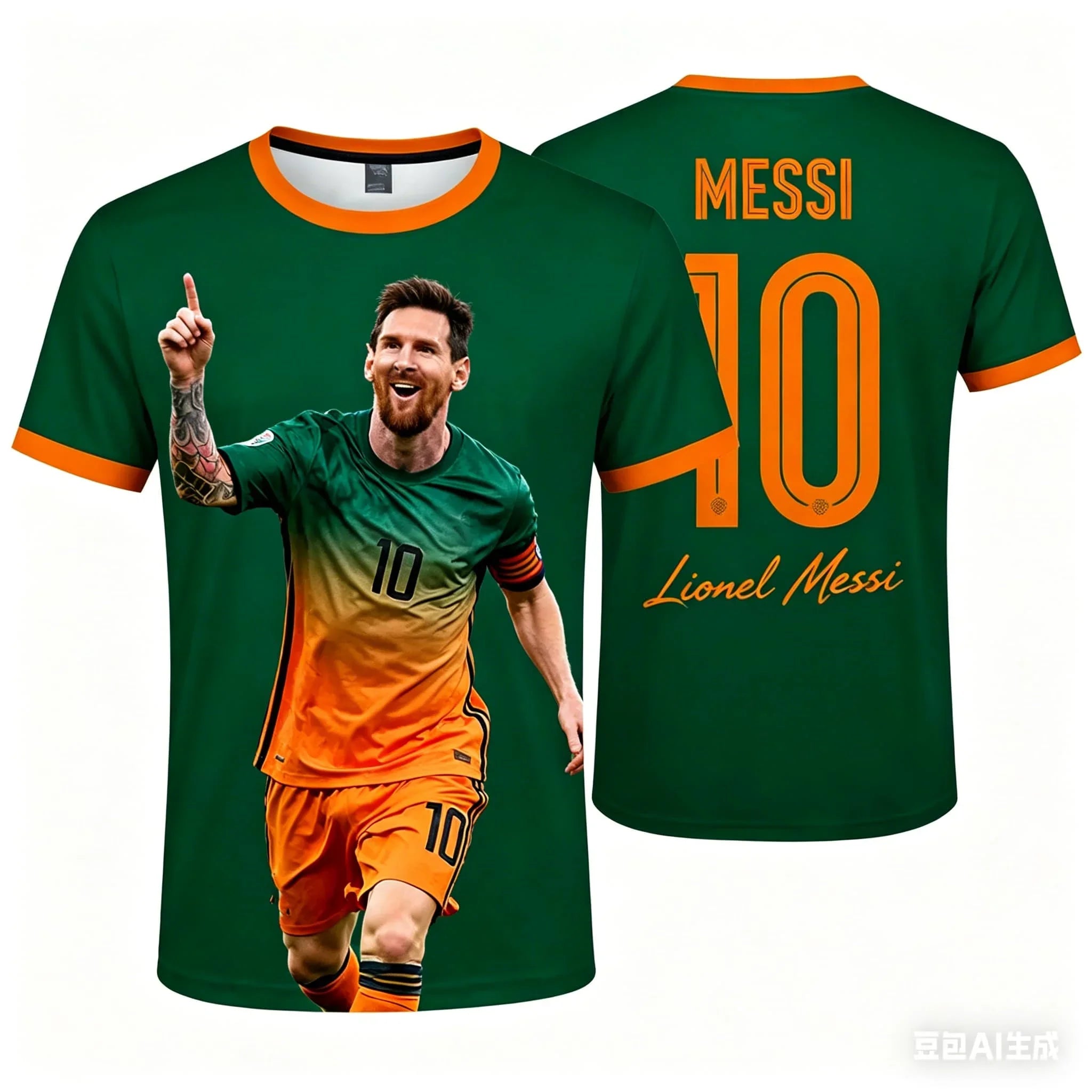 2026  Messi 10 Soccer Jersey Men with Barcelona Inspired Print Front and Messi Name and Number Back Sportswear for Fans