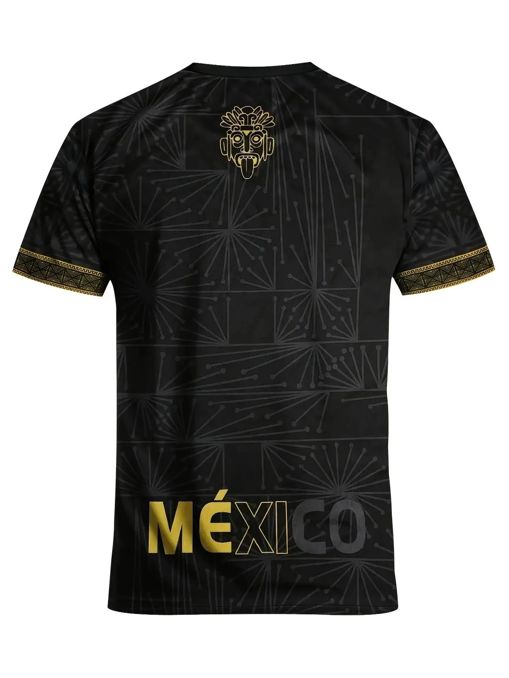 Aztec Mexico Premium Black & Gold Soccer Fan Jersey – Lightweight Performance T-Shirt