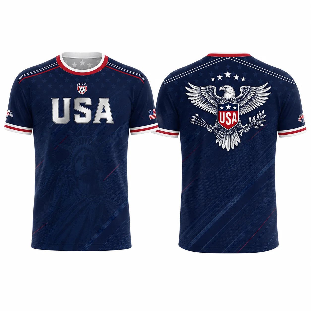 USA Soccer Jersey Adult | Team USA Stars & Stripes Football Fan Shirt