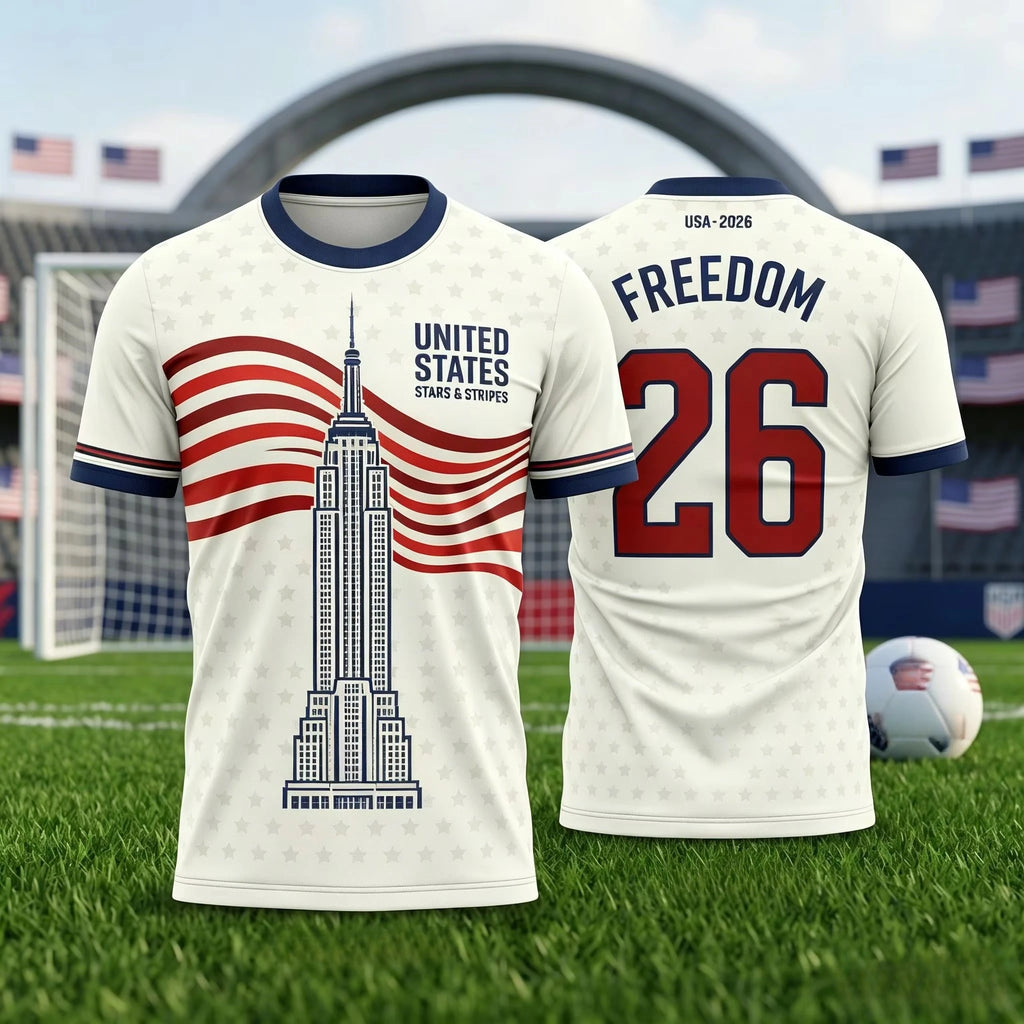 USA Freedom Soccer Jersey | Unisex Patriotic Fan Shirt | Adults & Kids