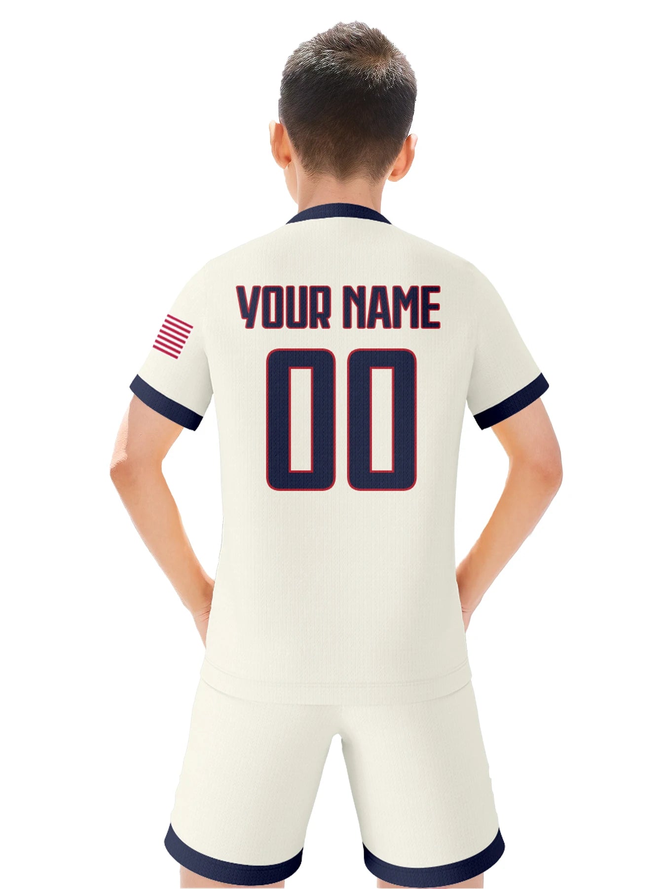 Personalized USA Soccer Uniform for Kids | Custom Name & Number