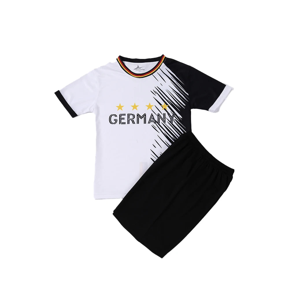 Suruida Kids' Soccer Jerseys Spain Romania Italy Mexico Children Soccer Uniforms Quick Dry Soccer Tracksuit for Boys & Girls