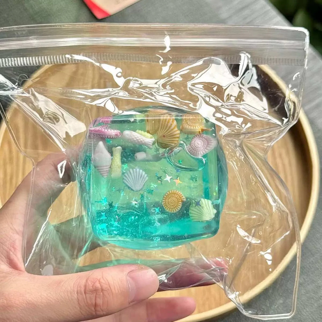 Crystal Ocean Squishy Cube