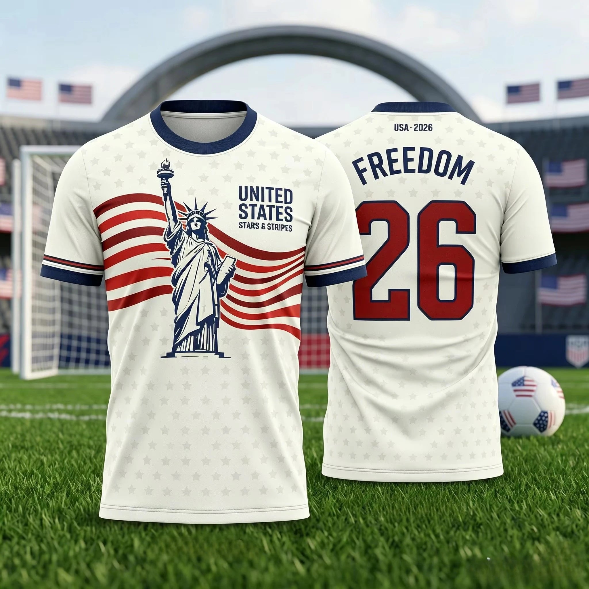 USA Freedom Soccer Jersey | Unisex Patriotic Fan Shirt | Adults & Kids