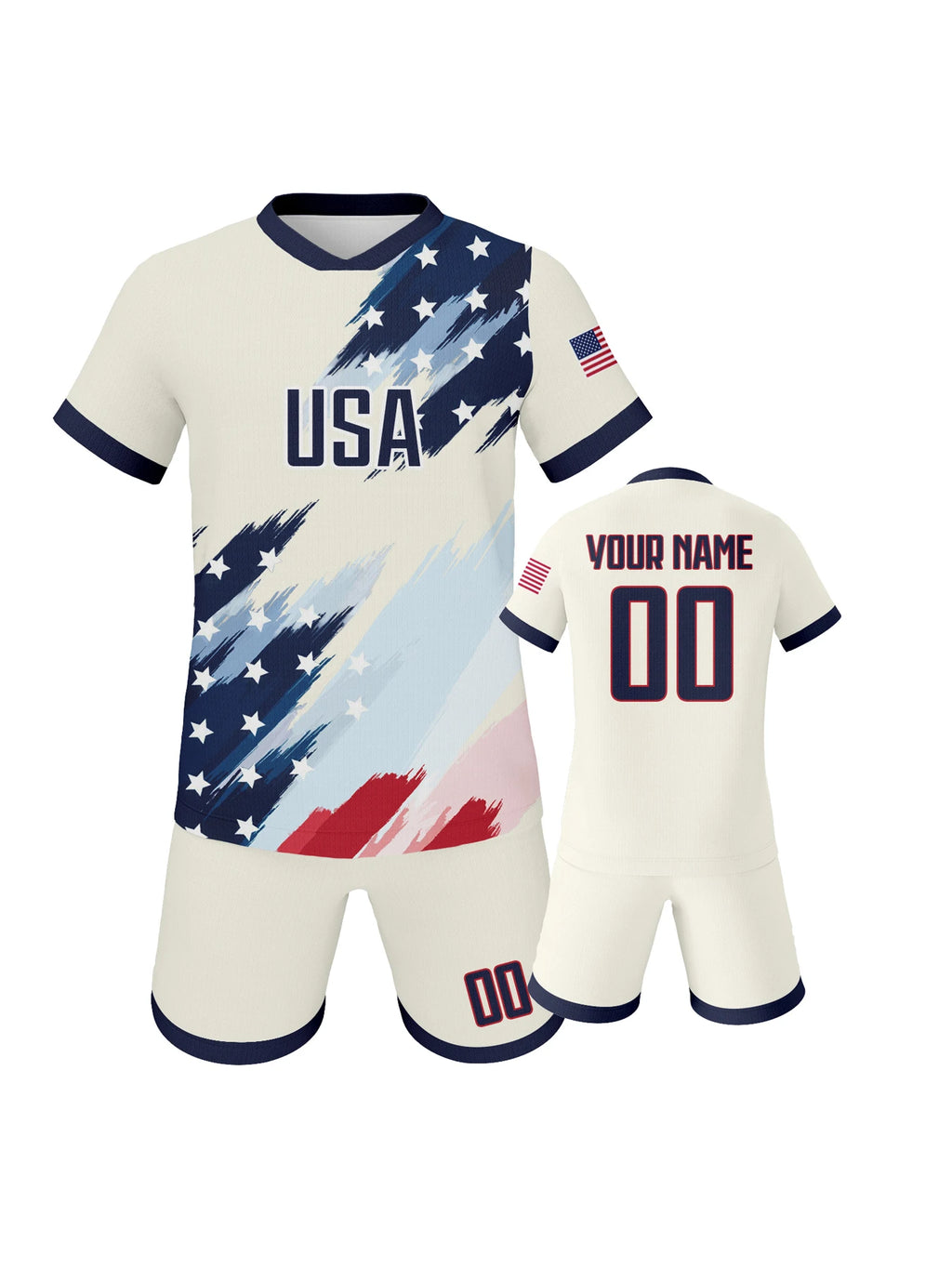 Personalized USA Soccer Uniform for Kids | Custom Name & Number
