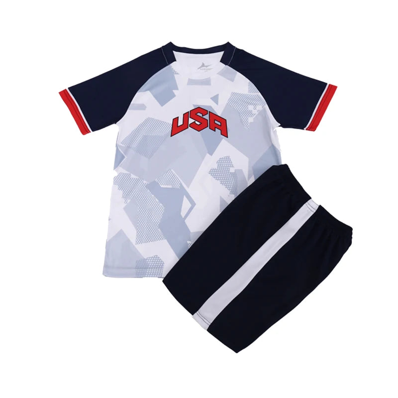 Suruida Kids' Soccer Jerseys Spain Romania Italy Mexico Children Soccer Uniforms Quick Dry Soccer Tracksuit for Boys & Girls