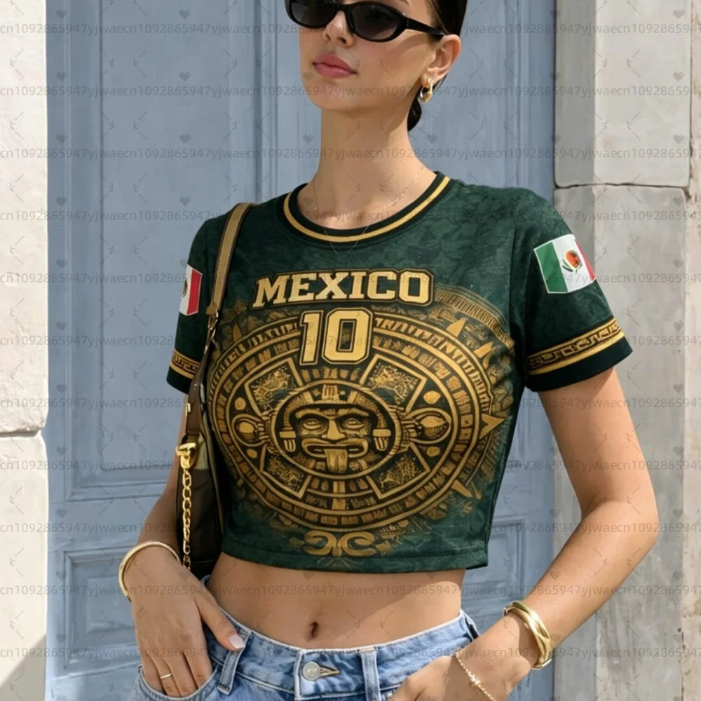 Women's Graphic Crop Top | Breathable Short Sleeve Tee