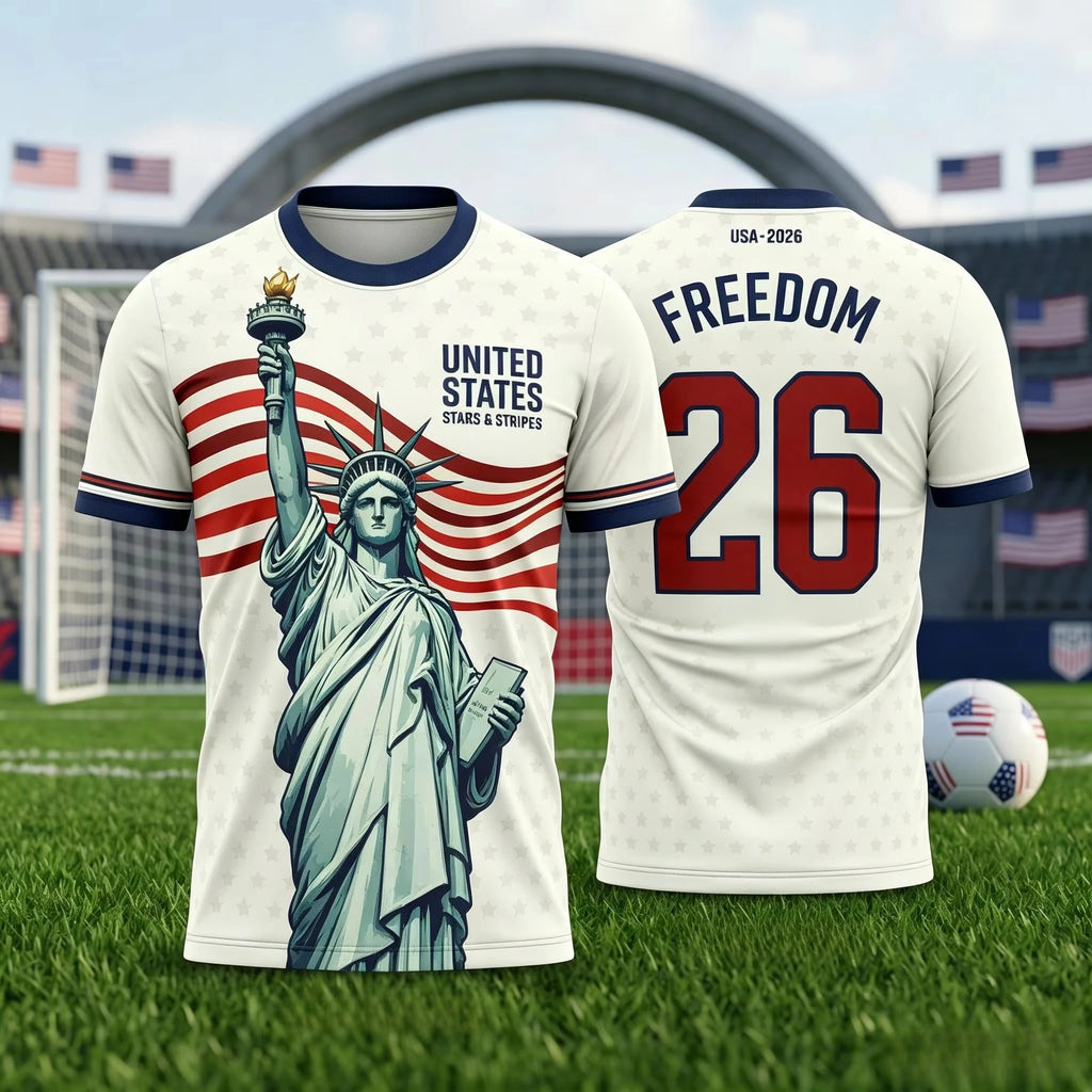 USA Freedom Soccer Jersey | Unisex Patriotic Fan Shirt | Adults & Kids