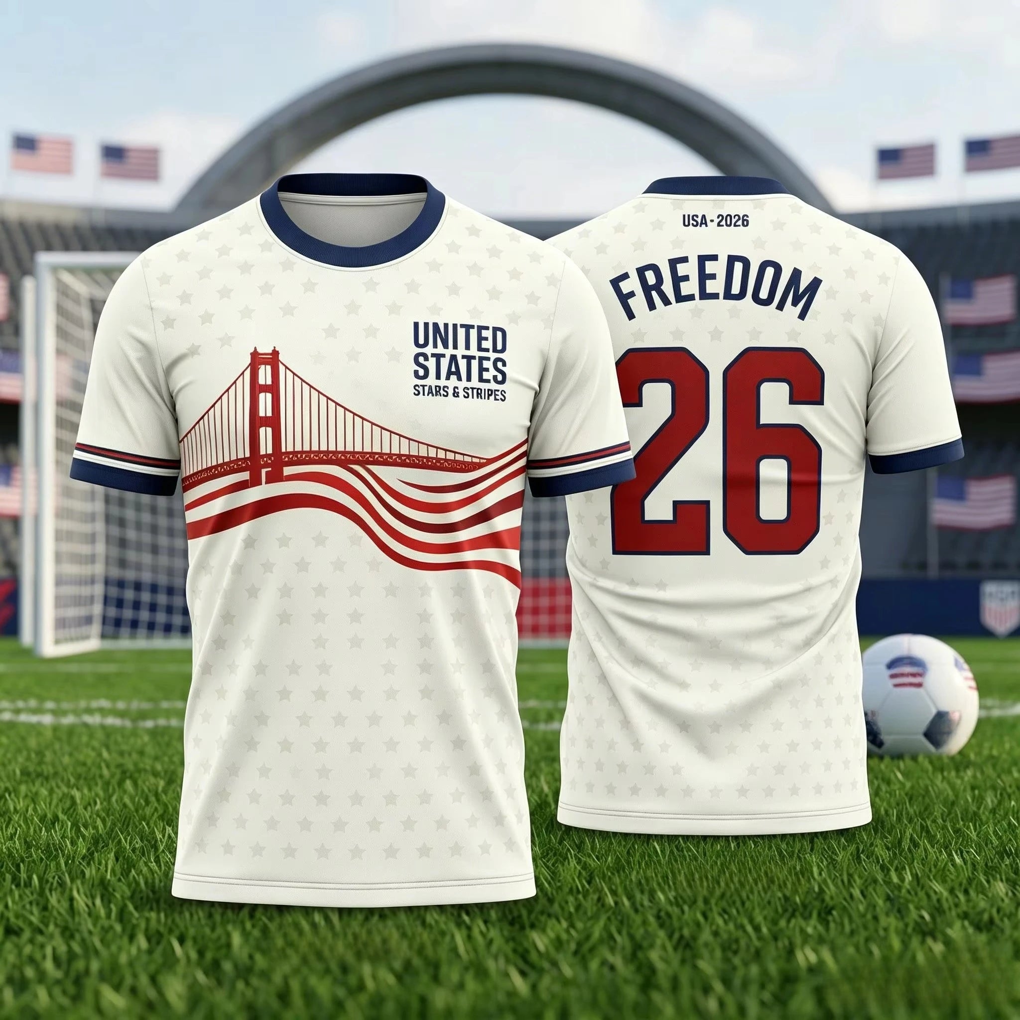 USA Freedom Soccer Jersey | Unisex Patriotic Fan Shirt | Adults & Kids