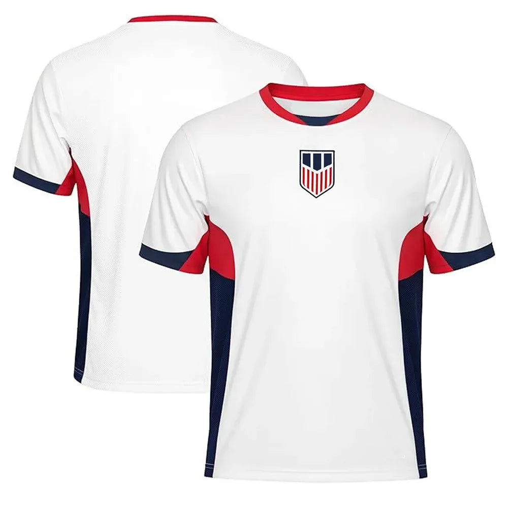 2026 USA Soccer Game Soccer T-Shirt Home Team Summer Round Neck Breathable Jersey Fashion Women Men High Street Oversized Tees