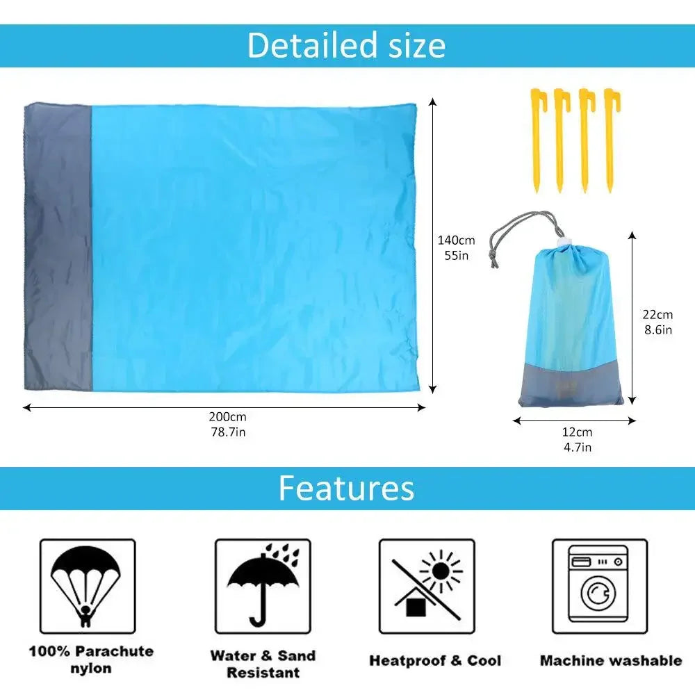 Portable Sandproof/Waterproof Beach & Picnic Blanket
