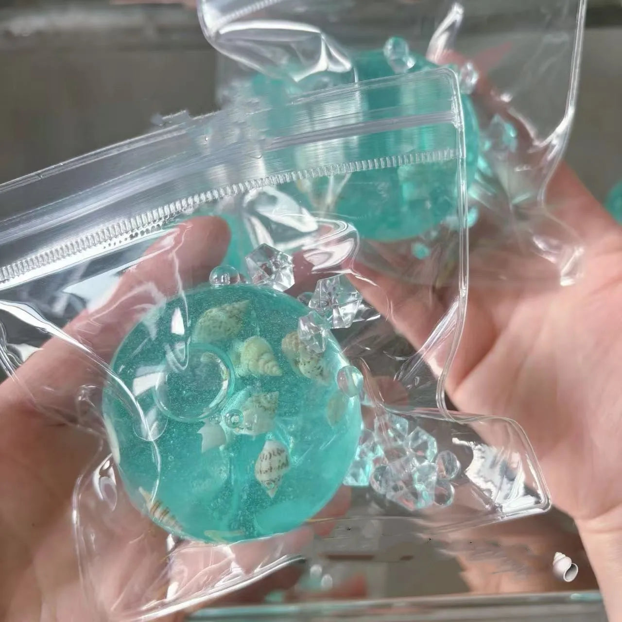Crystal Ocean Squishy Cube