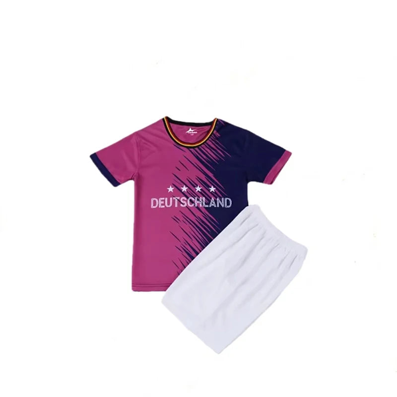 Suruida Kids' Soccer Jerseys Spain Romania Italy Mexico Children Soccer Uniforms Quick Dry Soccer Tracksuit for Boys & Girls